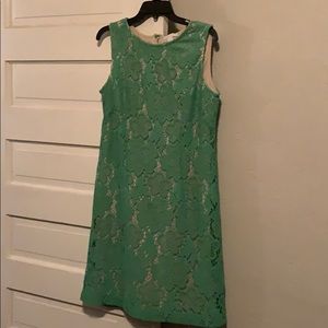 Green lace dress